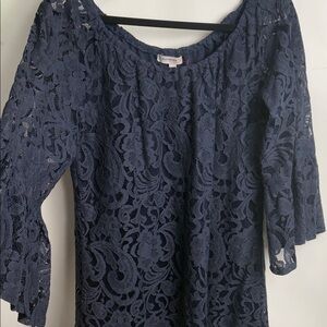 Blu Pepper Navy Vintage Top
